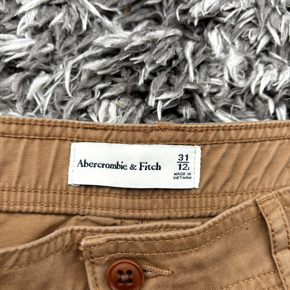 Abercrombie & Fitch Womens Pants Baggy y2k Cargo Pockets Straight Size 12S - Picture 9 of 13